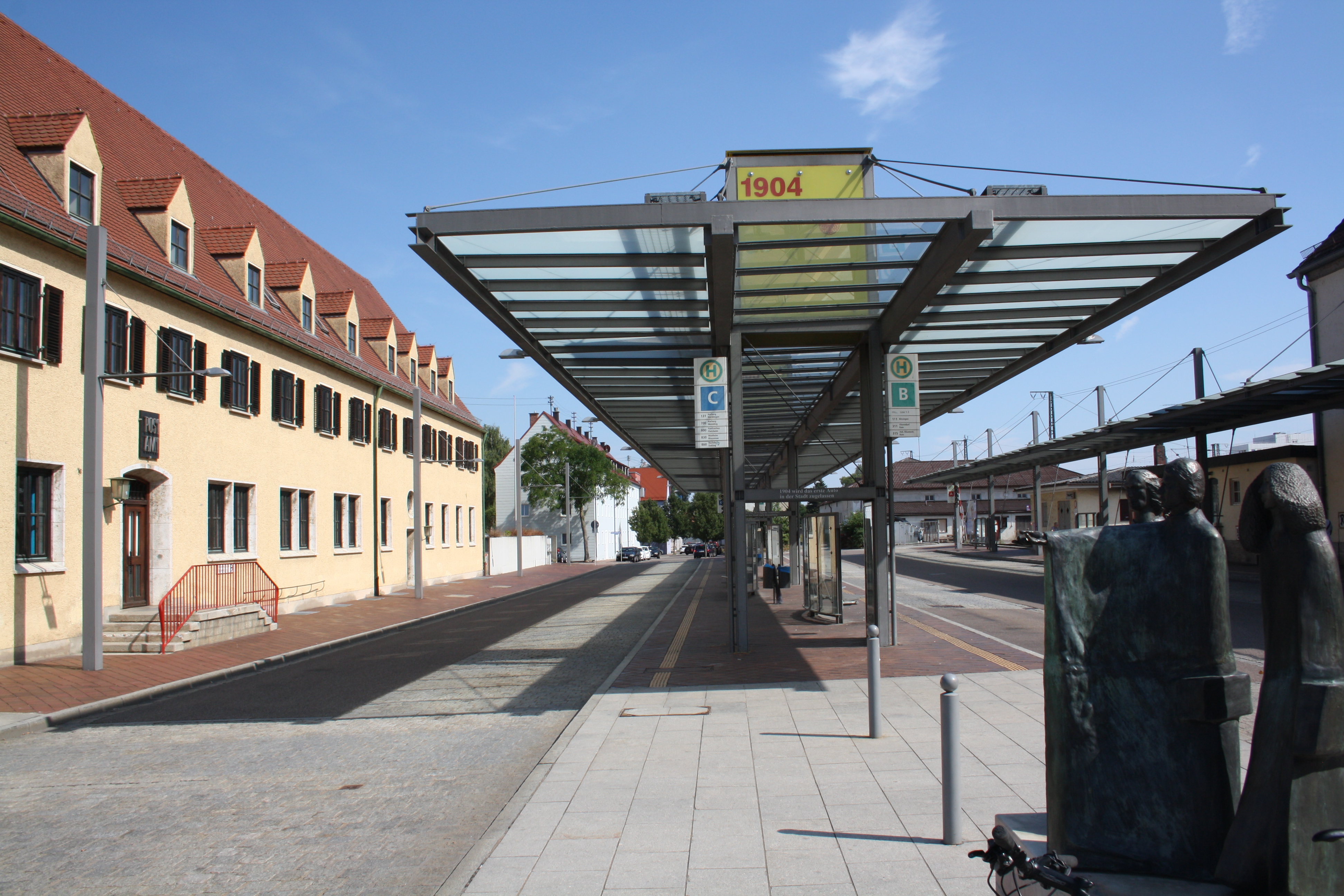 Bahnhofsvorplatz in Donauwörth